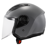 LS2 OF616 Airflow II Open Face Motorcycle Helmet - Solid Nardo Grey